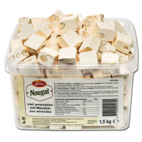 Caramelos Turrón Almendras LONKA Fudge  Tarrina 1.5 Kg