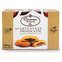 Tortas de Aceite Artesanas Rellenas de Chocolate CARMEN LUPIAÑEZ 6 Unidades