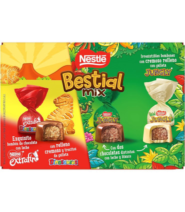Nestlé JUNGLY Bombones Bestial Mix 187 Gramos