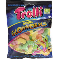Gusanos Ácidos Sour Glowworms TROLLI 100 Gramos