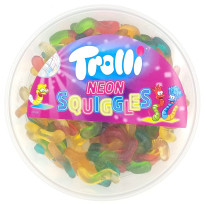 NEON SQUIGGLES Gusanos  TROLLI Tarrina  500 Gramos