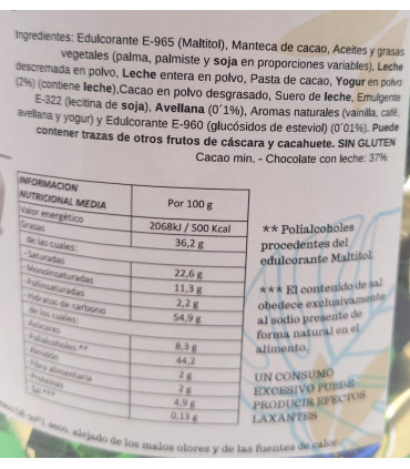 Bote Bombones Sin Azúcar con Stevia 1,5 Kg