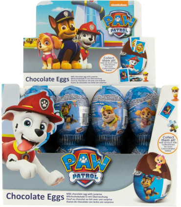 Paw Patrol Patrulla Canina Huevos de Chocolate con Sorpresa BIP 24 Unid