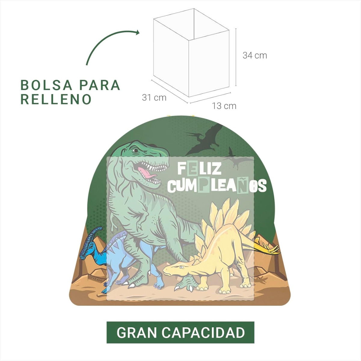 Grande piñata Dinosaure – La Fiesta Ideal