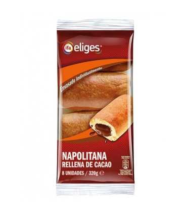 Napolitana Rellena Chocolate  IFAELIGES 320 Gramos