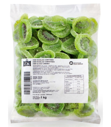 Kiwi Rodajas Deshidratado Confitado ITAC 1 Kg