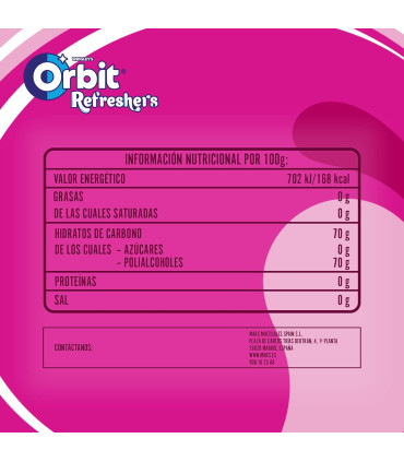 Orbit Refreshers BUBBLEMINT 6 Unidades