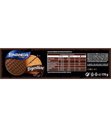 Digestive Finas Chocolate Negro  FONTANEDA 170 Gramos