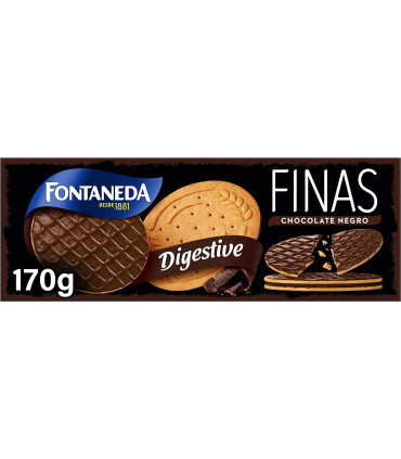 Digestive Finas Chocolate Negro  FONTANEDA 170 Gramos