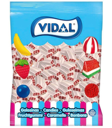 Ladrillos Blancos Fresa Nata VIDAL 250 Unidades