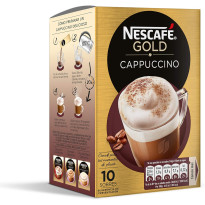 Café Soluble CAPUCCINO NATURAL NESCAFE GOLD  10 Sobres
