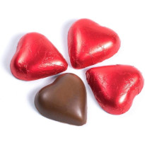 Corazones Rojos de Chocolate con Leche DOLCI MOMENTI 1 kg