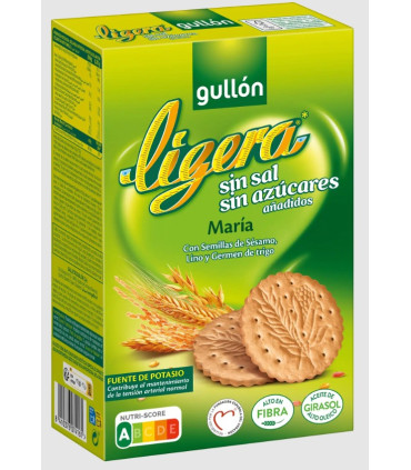 María LIGERA Sin Sal Galletas  GULLÓN 400 Gr