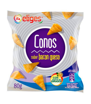 Conos Bacon y Queso IFAELIGES 80 Gramos
