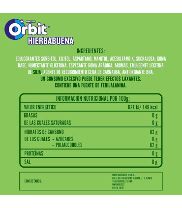 Orbit Box Gragea Hierbabuena 6 Unid