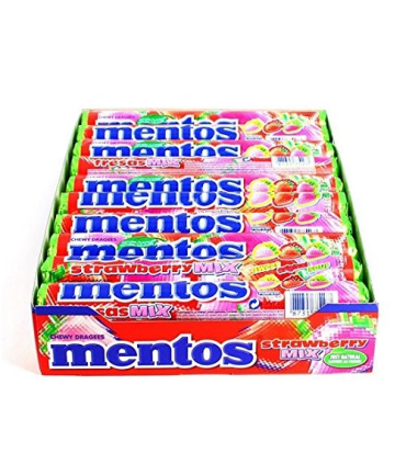 Mentos Strawberry Mix 20 Unid