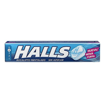 HALLS  Eucalipto Mentolado  Sin azúcar 20 unid