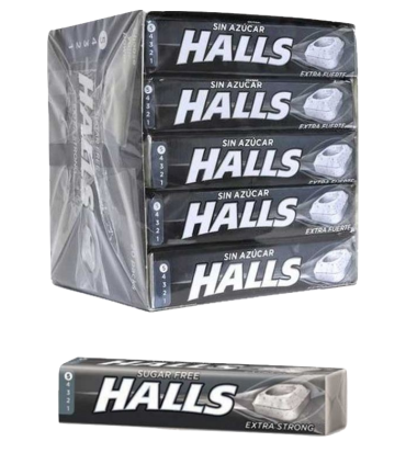 HALLS Extra Fuerte Sin azúcar 20 unid