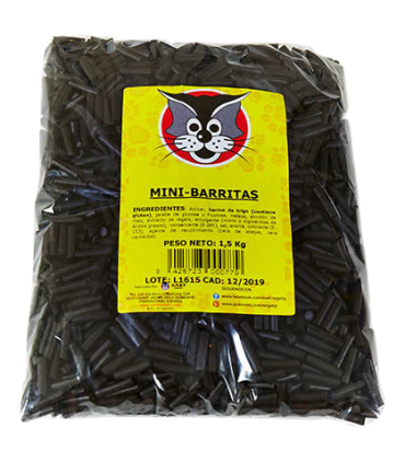 Mini Barritas Regaliz Negro 1.5 Kg SAET SWEETS