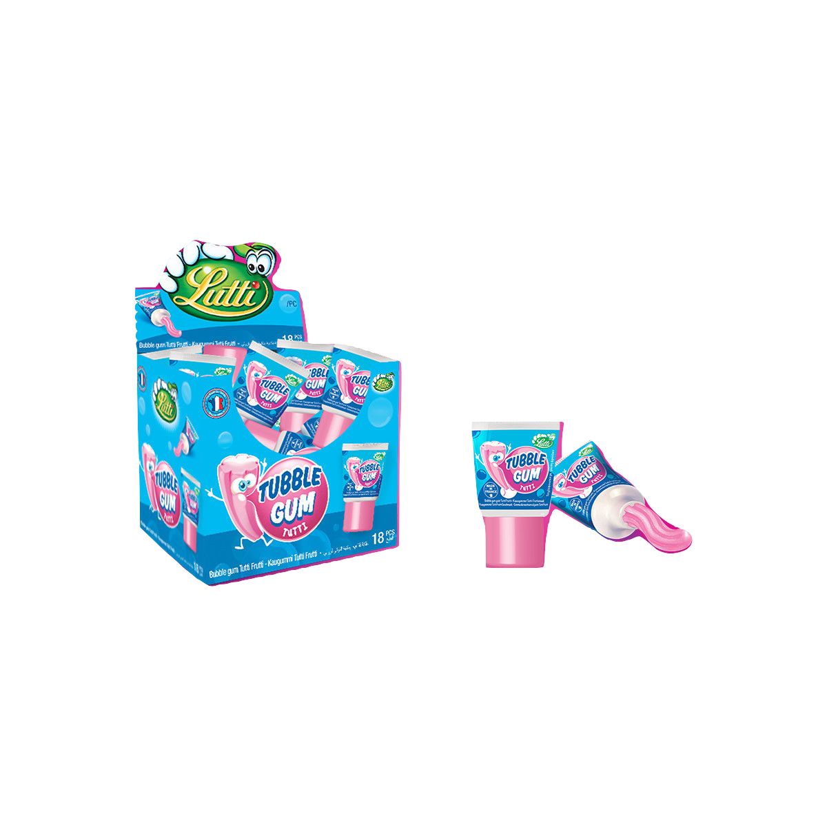 LUTTI - Tubble Gum Color x36 - Bonbons Lutti - Grossiste bonbon