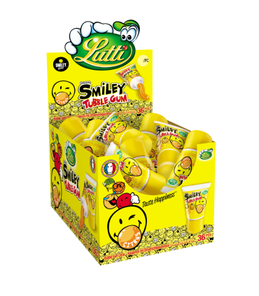 Tubble Gum Smiley Cítricos LUTTI 36 Unid