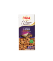 Chocolate con leche y almendras mediterráneas. 0% Azúcares Añadidos VALOR 150 GR