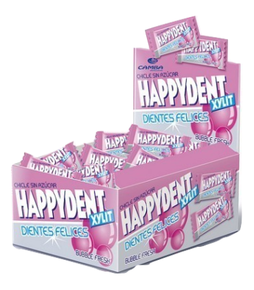 HAPPYDENT XYLIT  Chicle  BUBBLE FRESH 200 Unid