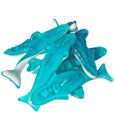 Blue Sharky Ballenas Azules  TROLLI 130 unidades