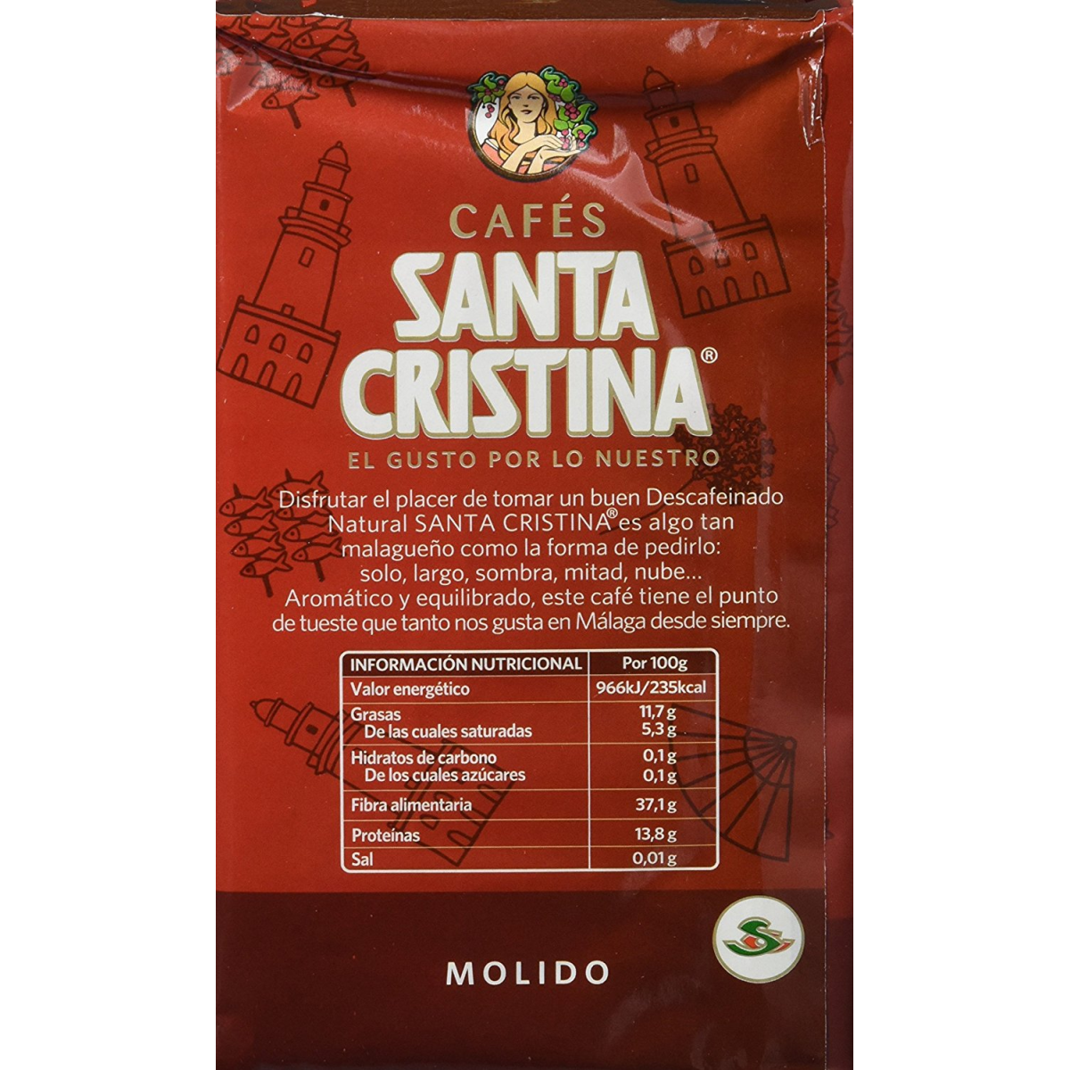 Café molido natural descafeinado Cafetería paquete 250 g - Supermercados DIA