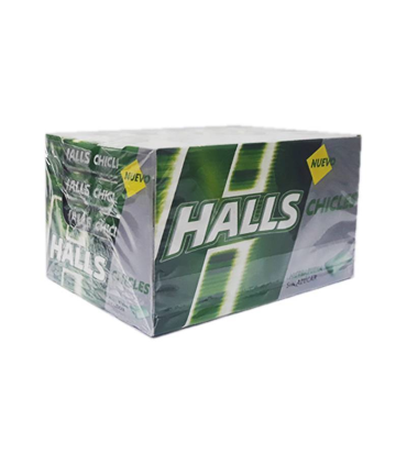 Chicles HALLS Sabor hierbabuena Spearmint  Sin azúcar 25 Unid