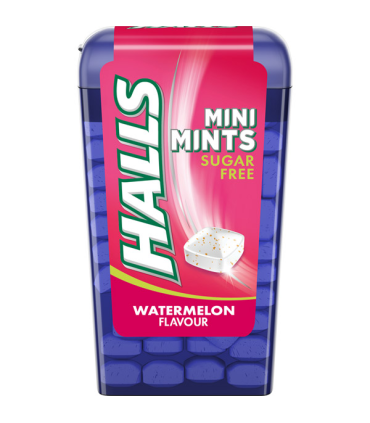 HALLS Mini Mints Sandía Watermelon 12 Unid