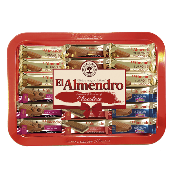 Bandeja Selección Turrones de Chocolate EL ALMENDRO 375 Gr