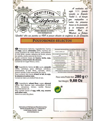 Polvorones Selectos  LA ESTEPEÑA 280 Gr