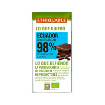 Chocolate Negro 98 % Ecólogico ETHIQUABLE 100 Gramos