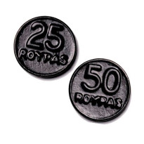 Monedas regaliz Negro ROYPAS  200 Unid