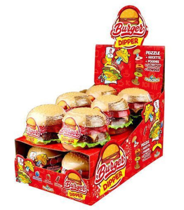 Burger Candy Dipper Pica Pica 12 Unidades