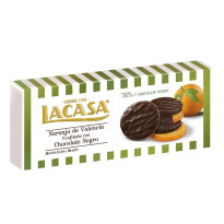 Naranja De Valencia Confitada Con Chocolate Negro LACASA 150 Gramos