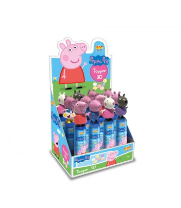 Peppa Pig Topper 3D Figura + Caramelo Comprimido 12 Unidades