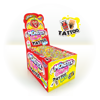 Monster Active Tattoo Bubble Gum Tattoo 200 Unidades