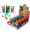 CATZ Llavero Gatito con Cubo + Peces Caramelo 12 Unidades