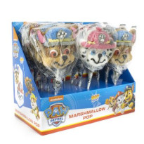 Paw patrol Mashmallow Pop, Piruleta Esponja Dulce Patrulla Canina 12 unid