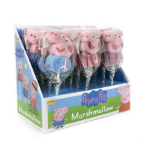 PEPPA PIG Mashmallow Pop, Piruleta Esponja Dulce  12 unid