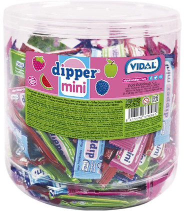 DIPPER  Mini Sabores Surtidos VIDAL 250 Unidades