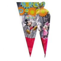 Bolsa Metalizada Cono Rellenable Mickey Minnie Club House 10 Unidades