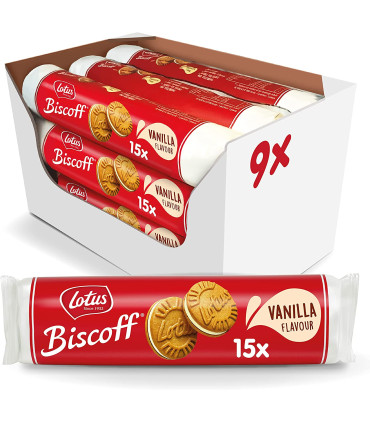 Galleta Biscoff Sandwich Vainilla LOTUS 9 Paquetes