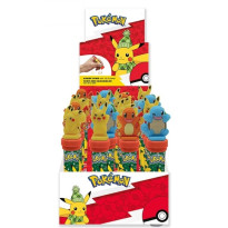 Tubo Caramelos + Sellos Figura 2D POKEMON 24 Unidades