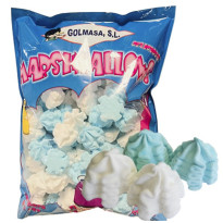 Merengue Marshmallows Azul Blanco Copos Frozen GOLMASA 100 Unid